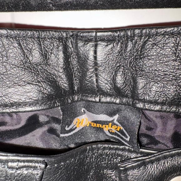 Wrangler Black Leather Pants - Picture 2 of 7